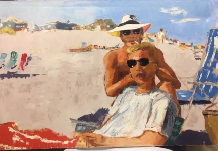 Beach Boys (oil on canvas) by artist Kathleen Gefell, New York