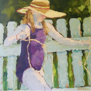 Lily (oil on canvas) by artist Kathleen Gefell, New York