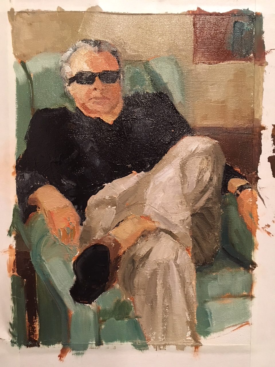 Ron (oil on canvas) by artist Kathleen Gefell, New York