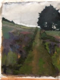Scottish Path (oil on canvas paper) by artist Kathleen Gefell, New York