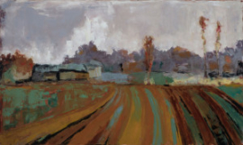 Furrows (oil on canvas) by artist Kathleen Gefell, New York
