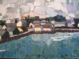 Nantucket Harbor  (oil on canvas) by artist Kathleen Gefell, New York