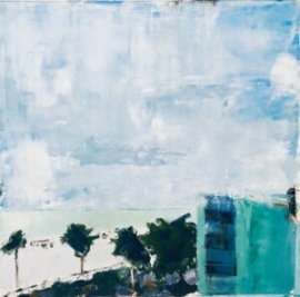Miami (oil on paper) by artist Kathleen Gefell, New York