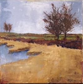 Pond (oil on canvas) by artist Kathleen Gefell