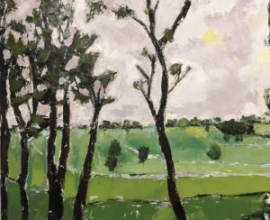 Through the Trees (oil on canvas) by artist Kathleen Gefell