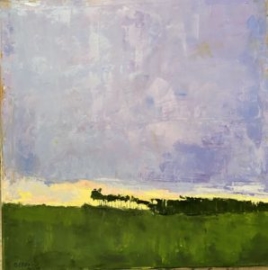 Sunset (oil on canvas) by artist Kathleen Gefell